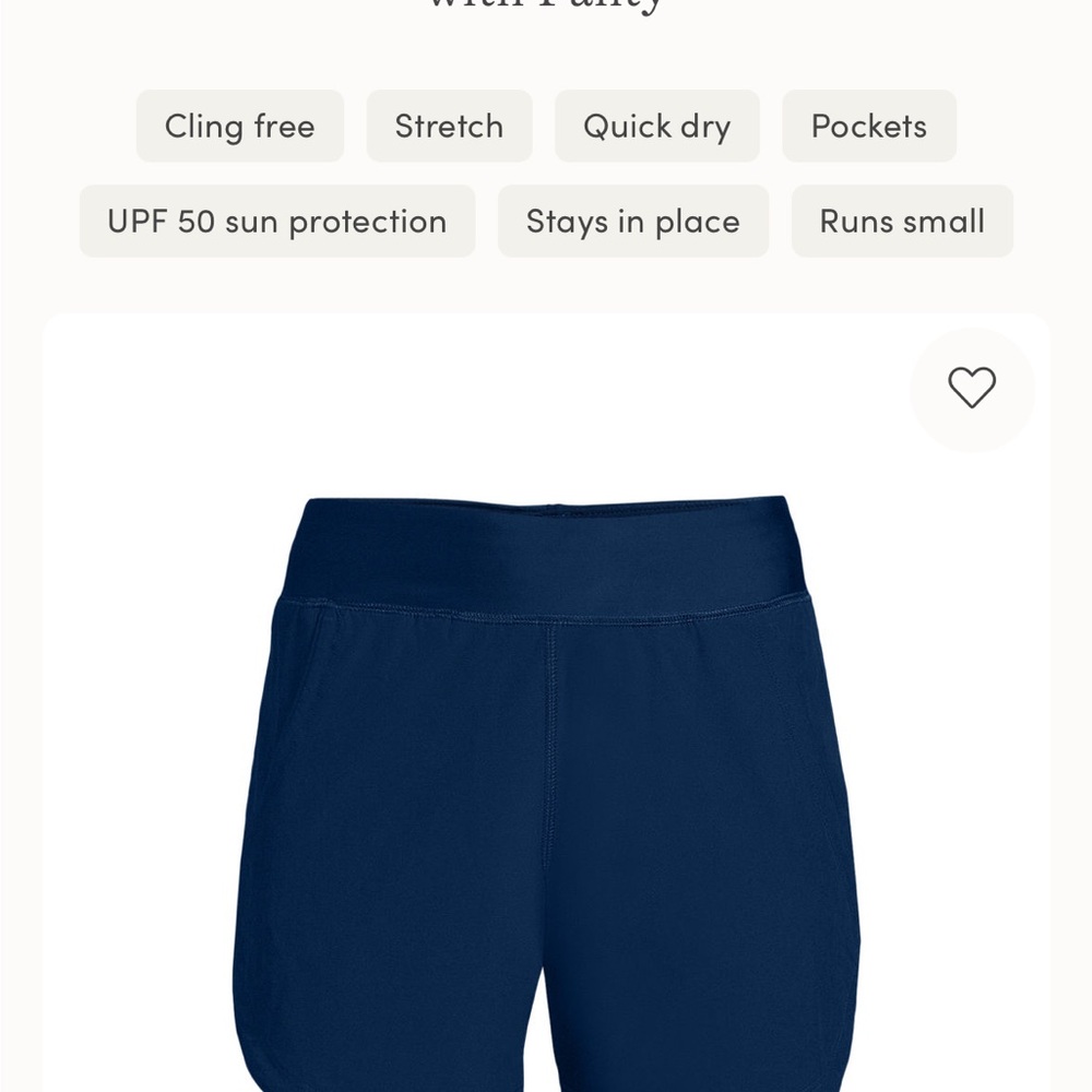 Lands' End Women's Royal Blue Swim Shorts